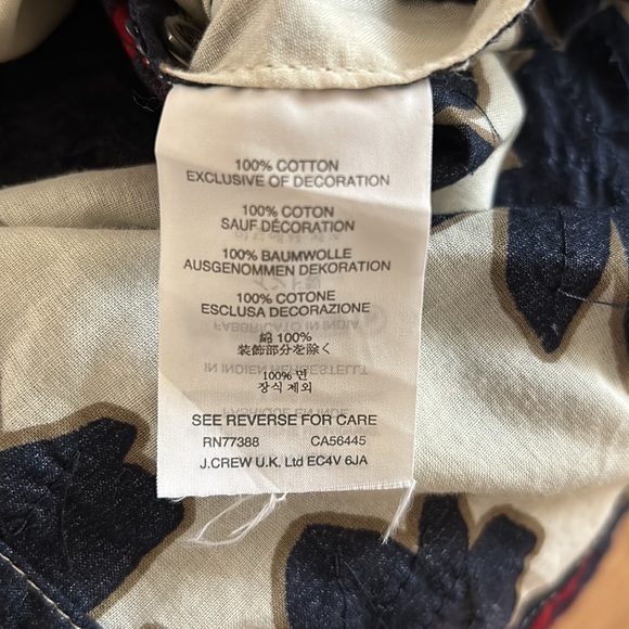 J. Crew sequin tank navy, burgundy, cream sleeveless. Button front. Dressy - Picture 10 of 10